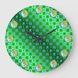 Wassermann & Metall Ziege Große Wanduhr