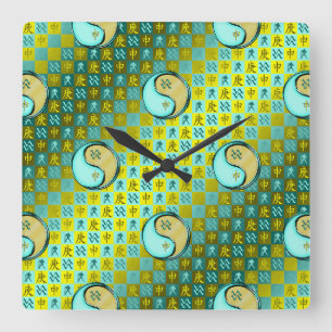 Wassermann & Metallaffe Quadratische Wanduhr