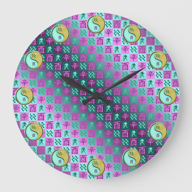 Wassermann & Metallhahn Große Wanduhr (Vorderseite)