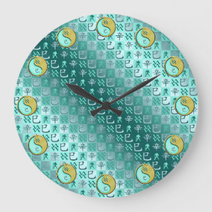 Wassermann & Metallschlange Große Wanduhr