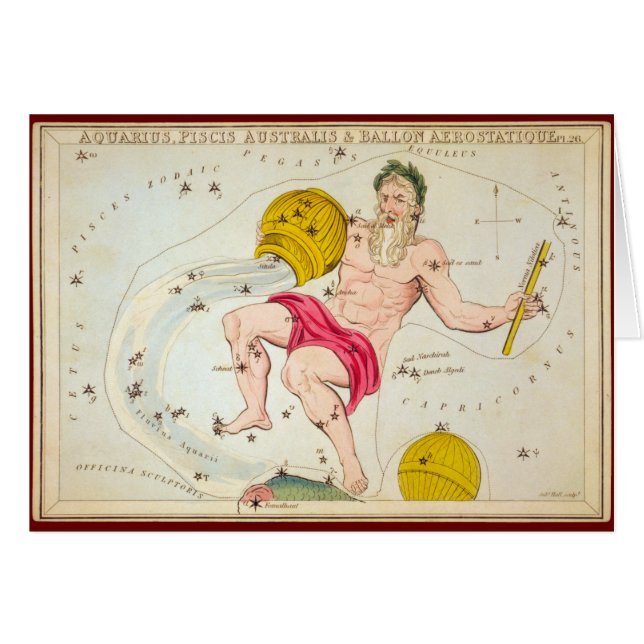 Wassermann, Piscis Australis u. Ballon (Vorderseite (Horizontal))
