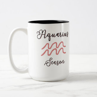 Wassermann-Saison - pink Zweifarbige Tasse