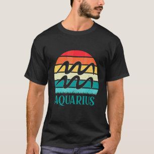 Wassermann Sonnenuntergang Tierkreiszeichen T-Shirt