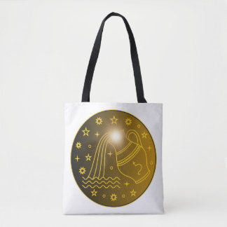 Wassermann-Sternzeichen-Emblem | Minimales Himmels Tasche