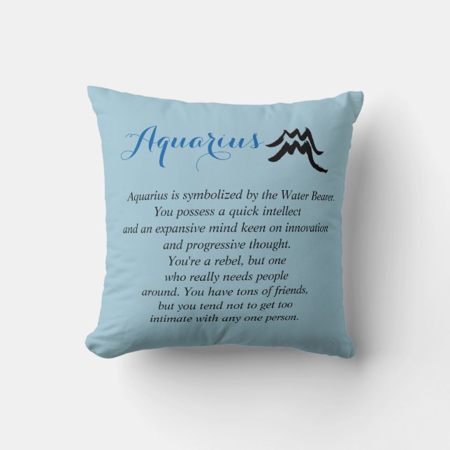 Wassermann-Tierkreis-Horoskop Kissen (Vorderseite)