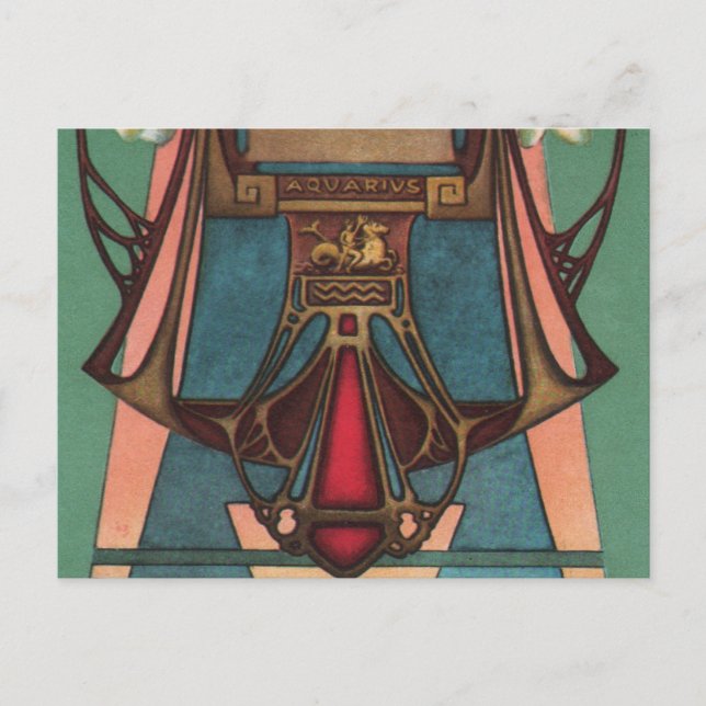 Wassermann-Tierkreis Postkarte (Vorderseite)