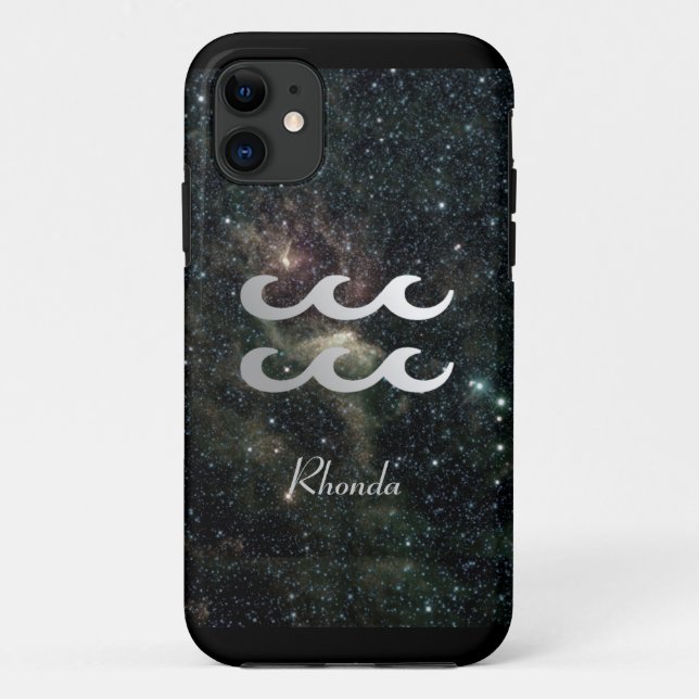 Wassermann-Tierkreis-Stern-Zeichen-Universum Case-Mate iPhone Hülle (Rückseite)