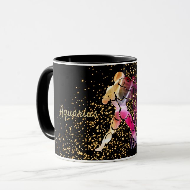 Wassermann-Tierkreis Tasse (Vorderseite Links)