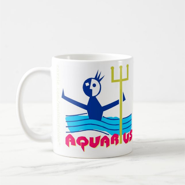 Wassermann-Tierkreis-Zeichen Kaffeetasse (Links)