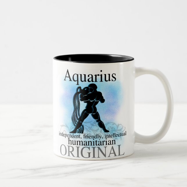 Wassermann über Sie Zweifarbige Tasse (Rechts)
