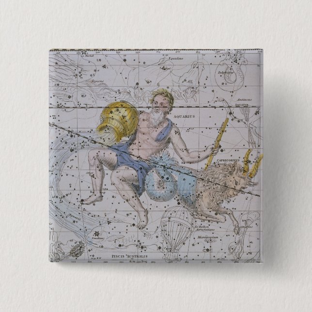 Wassermann und Steinbock, von "einem himmlischen Button (Vorderseite)