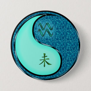 Wassermann & Wasser Ziege Button