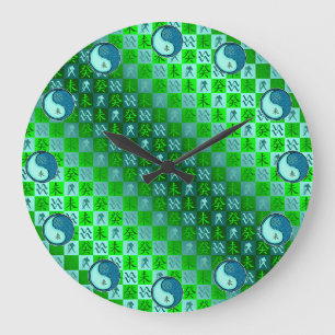 Wassermann & Wasser Ziege Große Wanduhr