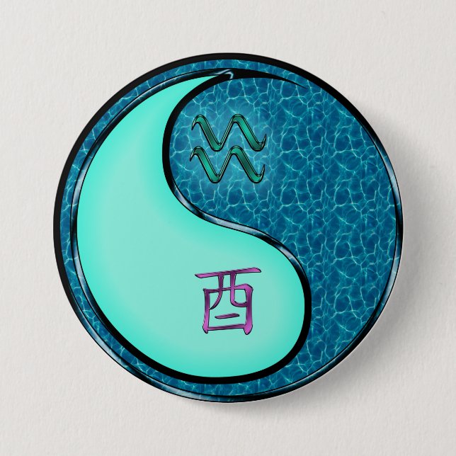 Wassermann & Wasserhahn Button (Vorderseite)