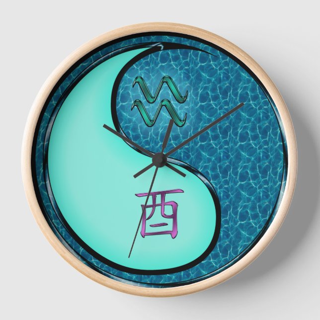 Wassermann & Wasserhahn Uhr (Vorderseite)