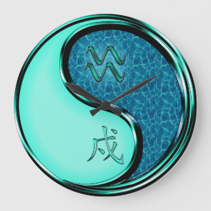 Wassermann & Wasserhund Große Wanduhr