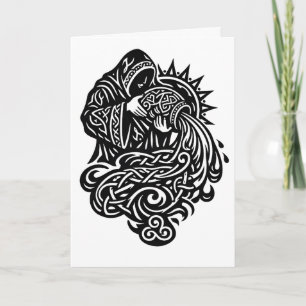 Wassermann - Wassermann - keltische Knotwork-Zodia Karte