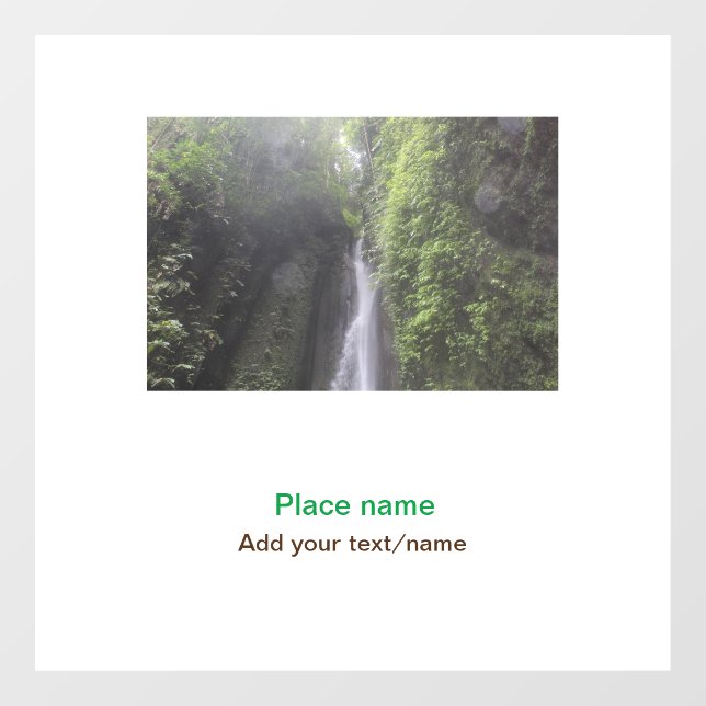Wassermeer Strand Foto geben Namen Text Platz Somm Fensteraufkleber (Blatt)
