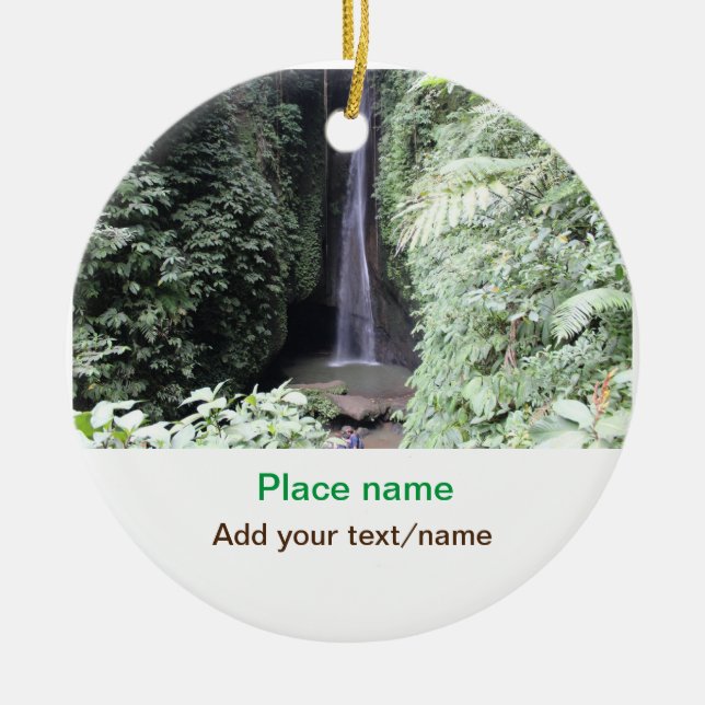 Wassermeer Strand Foto geben Namen Text Platz Somm Keramik Ornament (Vorne)