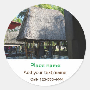 Wassermeer Strand Foto geben Namen Text Platz Somm Runder Aufkleber
