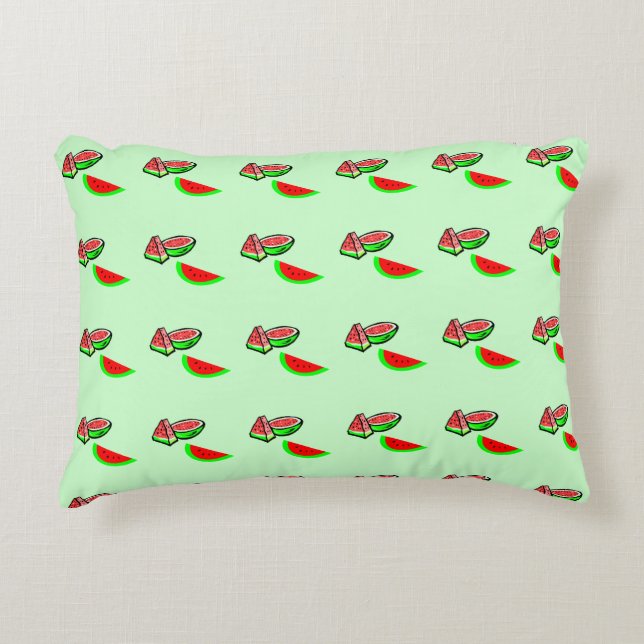 Wassermelon Accent Throw Kissen (Vorderseite)