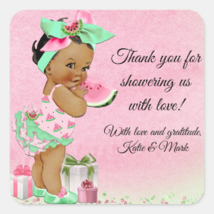 Wassermelon Baby Shower Stickers