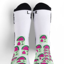 WASSERMELON IN Crew-Socken 🧦 IN GRÜNEN 🍏 UND 🍒