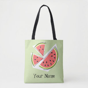 Wassermelon Pieces Grün Name Tasche
