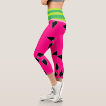 Wassermelon Print Yoga Pants Hoch-Leggings 