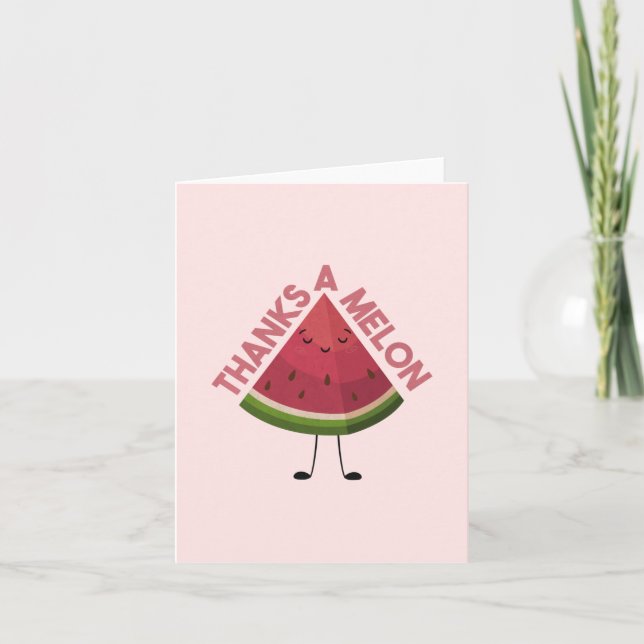 Wassermelon Pun: Danke an Melon (Vorderseite)