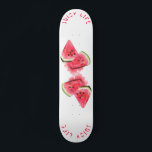 Wassermelon Skateboard Juiclife - Benutzerdefinier<br><div class="desc">Red Sweet Juicy Watermelon Stücke Geschmackvoll - Zeichnend frisches Sommerfrucht - Wählen / Fügen Sie Ihren einzigartigen Text / Schriftart / Farbe - Make Your Special Gift - Neu vergrössern und verschieben oder entfernen und hinzufügen / Bild mit Anpassungswerkzeug ! - Zeichn und Design von MIGNED. Sie können meine Designs...</div>