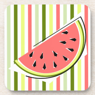 Wassermelon Slice Streifen dünn Getränkeuntersetzer