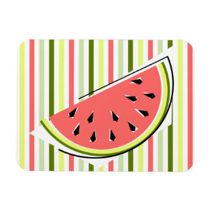 Wassermelon Slice Streifen dünn Magnet