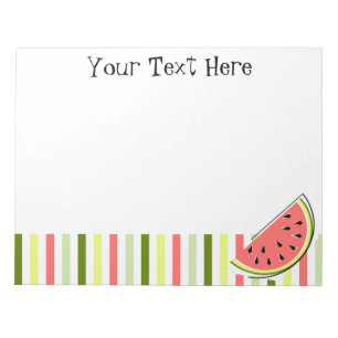 Wassermelon Slice Streifen dünner Text Notizblock