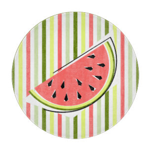 Wassermelon Slice Streifen rund dünn Schneidebrett