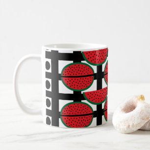 Wassermelon Summer Fruit Geometric Muster Kaffeetasse