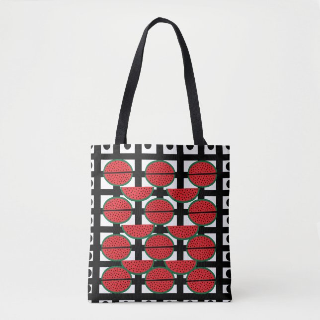 Wassermelon Summer Fruit Geometric Muster Tasche (Vorderseite)