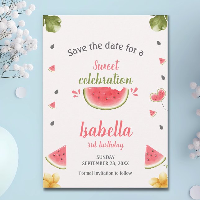 Wassermelon Sweet Girl Fruit Save the Date (Von Creator hochgeladen)