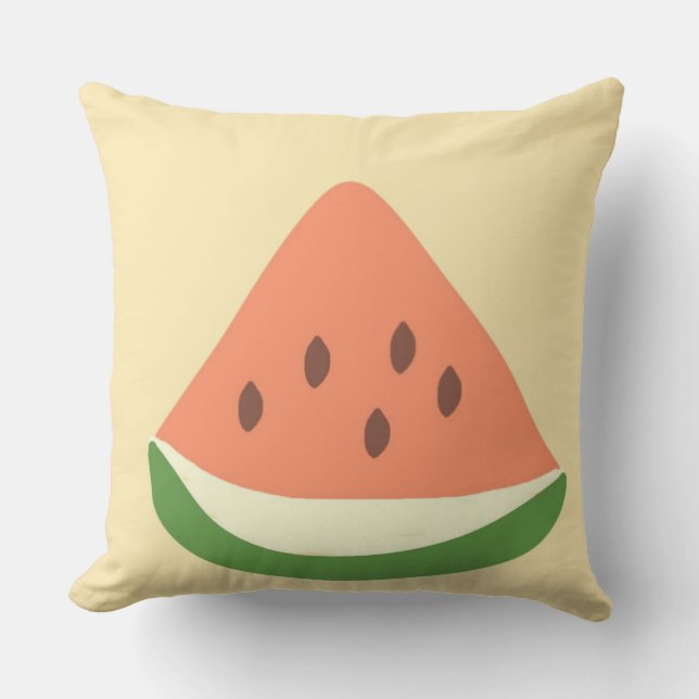 Wassermelone abstrakte Kunst Kissen (Vorderseite)