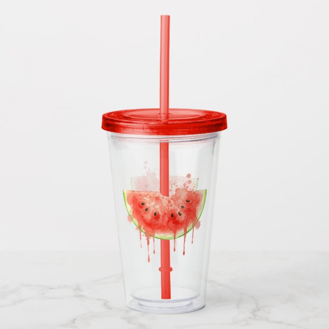 Wassermelone Acryltrinkbecher (Vorderseite)