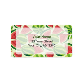 Wassermelone Adressaufkleber