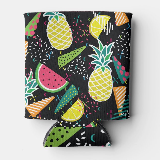 Wassermelone Ananas: Geometrisches nahtloses Muste Dosenkühler (Vorderseite)