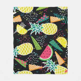 Wassermelone Ananas: Geometrisches nahtloses Muste Fleecedecke