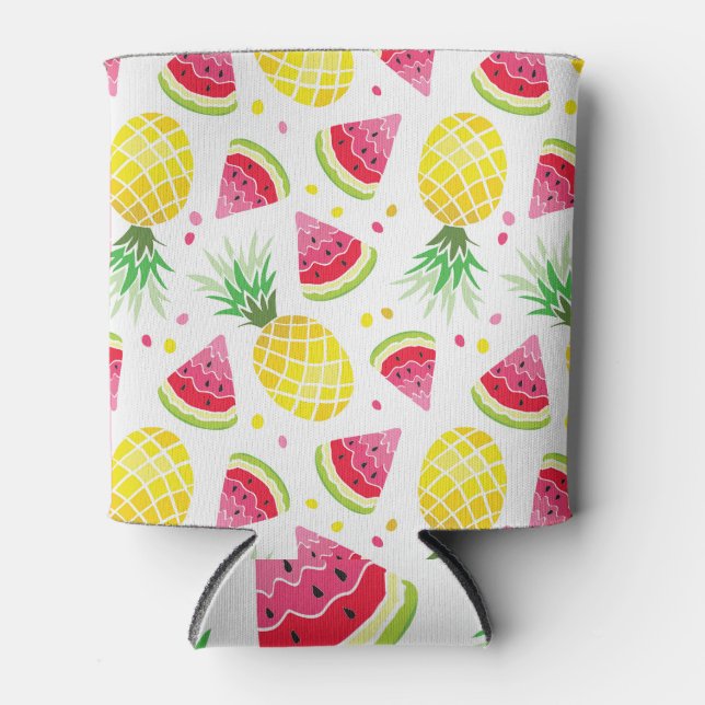 Wassermelone Ananas Sommer Nahtlose Printwerbung Dosenkühler (Vorderseite)