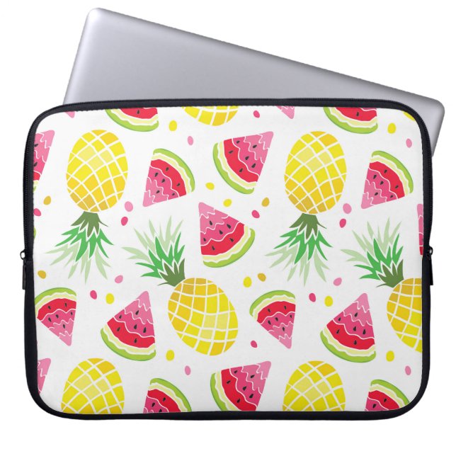 Wassermelone Ananas Sommer Nahtlose Printwerbung Laptopschutzhülle (Vorderseite)