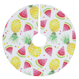 Wassermelone Ananas Sommer Nahtlose Printwerbung Polyester Weihnachtsbaumdecke