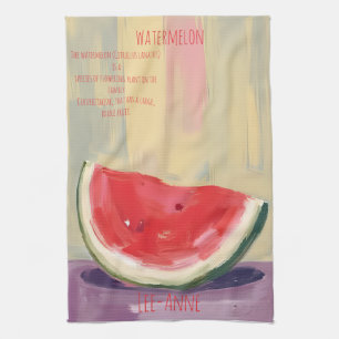 Wassermelone Aquarell auf texturiertem Hintergrund Geschirrtuch