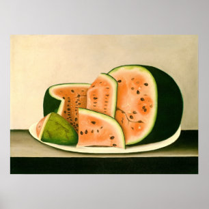 Wassermelone auf einer Platte - American Fine Art Poster