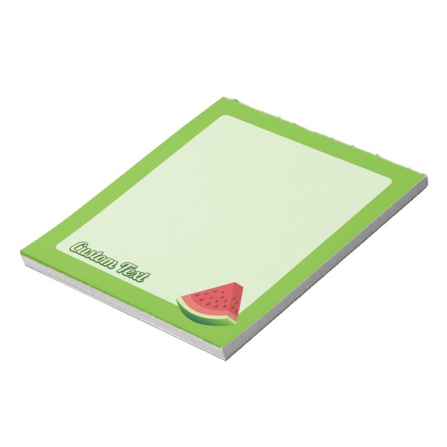 Wassermelone auf hellgrünem Hintergrund Notizblock (Rotiert)