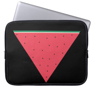 Wassermelone auf invertiertem rotem Dreieck Laptopschutzhülle